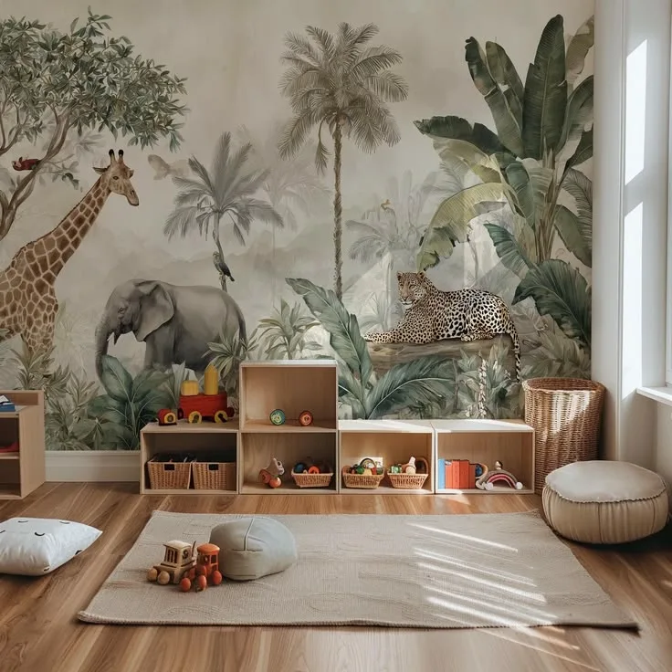 Papier Peint Jungle & Animaux pour Enfants