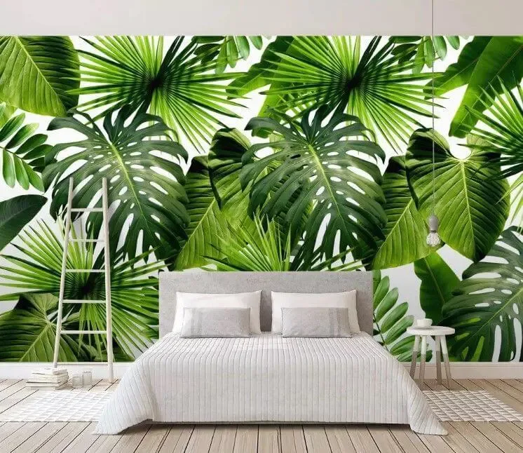 Papier Peint Feuilles Tropicales Exotiques