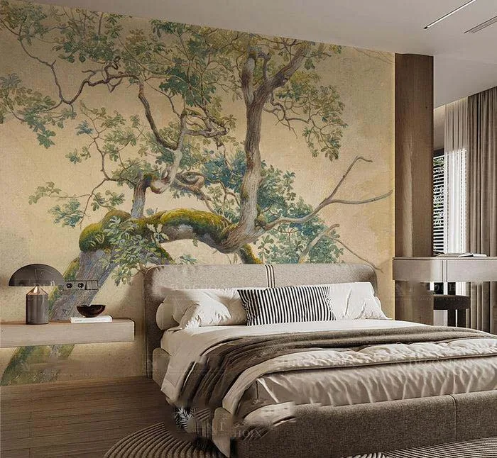 Papier Peint Arbre Oriental Vintage