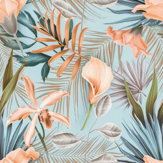 Papier Peint Tropical Floral