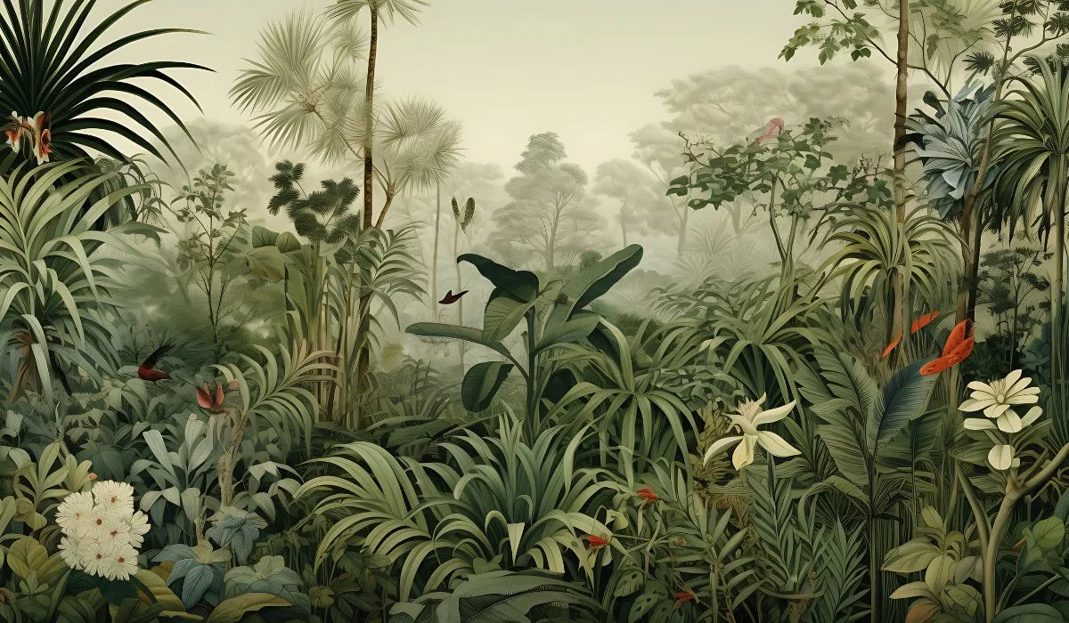 Papier peint jungle tropicale