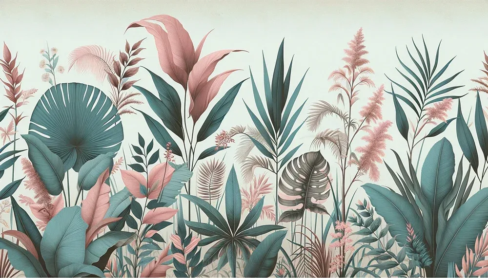 Vert d'eau et rose