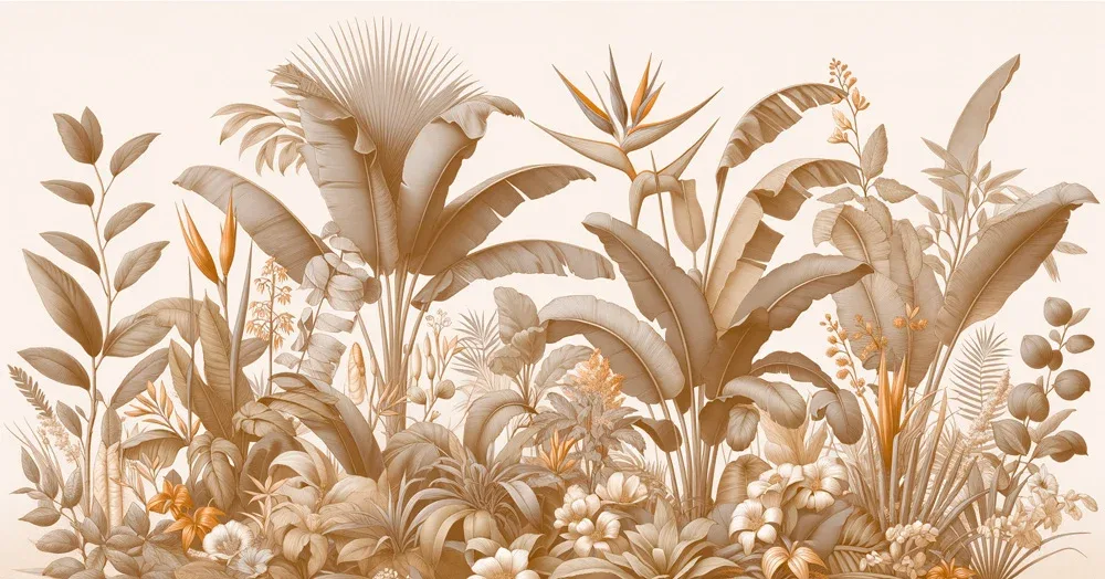 Arbre exotique beige