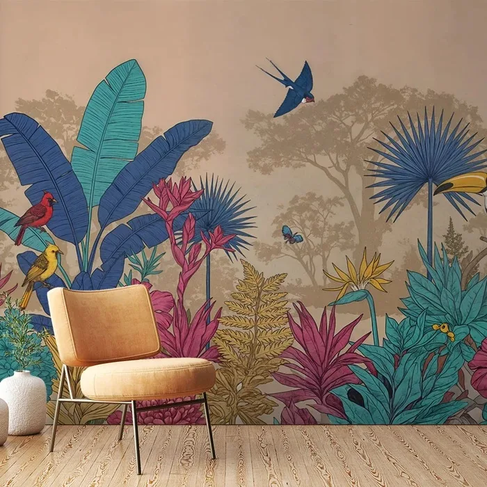 Motifs colorés et exotiques