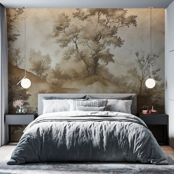 Motif naturel en nuances de beige