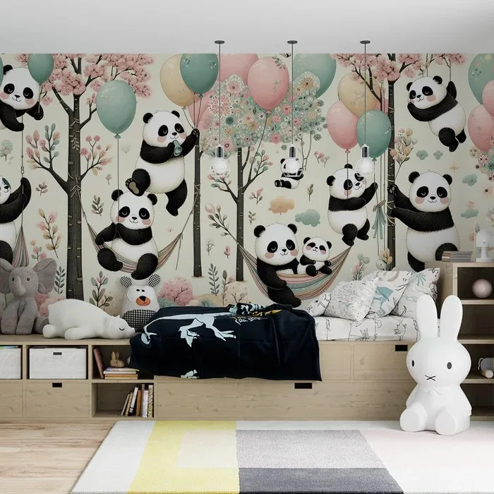 Pandas, ballons et hamacs dans les arbres Route de Casablanca Marrakech